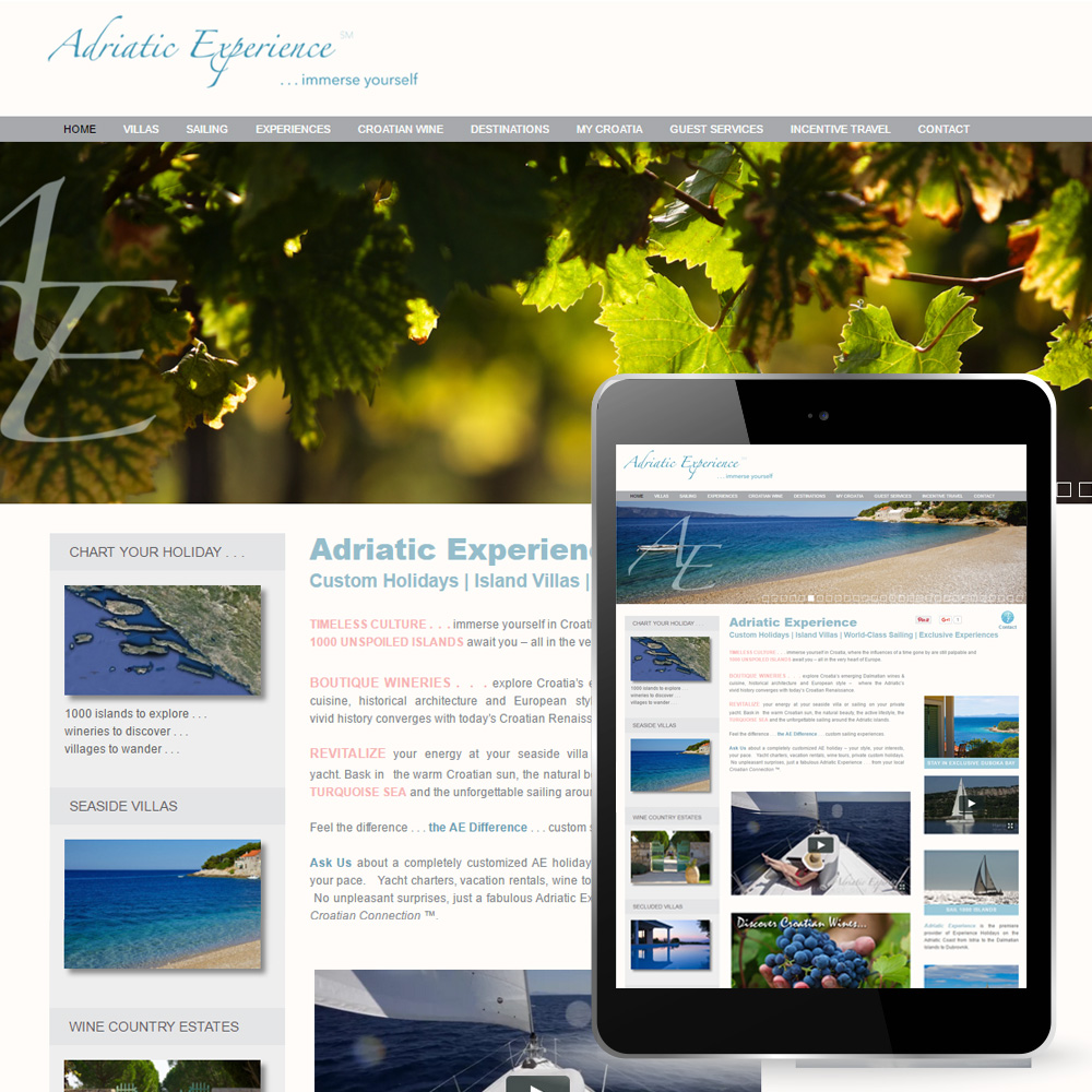 Ecliptic Designs - Web Design Development - Adriatic Experience